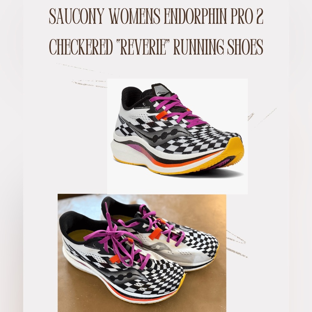 Saucony Women's Endorphin Pro 2 - Black, White, Purple, Orange